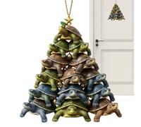 Décorations de Noël pour Sapin,Suspensions de Sapin de Noël | Pendeloque Décorative 2D en Forme de Tortue de Mer pour Mur Manteau Couronne Fête Maison