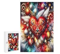 Décorations de Noël Puzzle 1000 Pièces Design Moderne Red Vacances de Noël Jeu Éducatif 3D pour Adultes Et Enfants Divertissement Créatif Cadeau Unique 1000 PCS