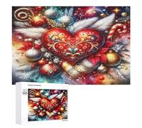 Décorations de Noël Puzzle 1000 Pièces Vision 3D Famille Red Vacances de Noël Jouet Éducatif Créatif Cadeau Unique Décoration Moderne Relaxation Artistique 1000 PCS