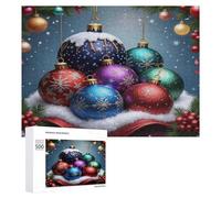 Décorations de Noël Puzzle 500 Pièces Challenge 3D Unique Vacances de Noël Jeu D'Intelligence pour Adultes Et Enfants Relaxation Artistique Cadeau De Famille Décoration 500 PCS