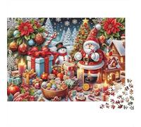 Décorations de Noël Puzzles 1000 Pièces pour Adultes, Un Jeu De Dexérité Très Difficile Puzzle Jeu D'intelligence 52x38cm/1000pcs