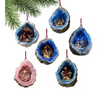 Décorations de Noël Religieuses | 6 Pièces Décoration Scène de Nativité | Décoration Religieuse pour Intérieur Table Fête Jardin Balcon Entrée Étagère Salon Église | Porte d'Entrée Table Cheminée Fête