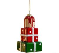 Décorations de Noël rétro - Boules en plastique - Console de jeu nostalgique - Panneau de rue Broadway - Bus rouge classique (F)