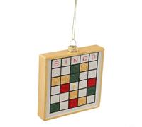 Décorations de Noël rétro en plastique pour console de jeu pour machine d'arcade, panneau de rue Broadway, bus rouge, forme classique légère, 5,5 x 5,5 x 10 cm, décoration de vacances (C)
