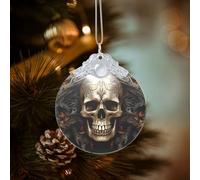 Décorations de Noël rondes en verre à suspendre pour sapin de Noël, fête, mariage, cheminée en plein air