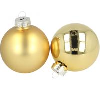 Décorations de Noël Set 24pcs Boules de verre Gold Mix Ø6cm Décoration de Noël élégante