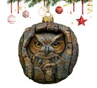 Décorations de Noël suspendues en forme de hibou en acrylique 2D Motif animal festif Décoration unique pour la maison, salon, chambre, porte d'entrée, balcon, écrit