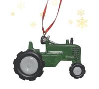 Décorations de Noël Tracteur, Pendentif Suspendable en Résine pour Arbre de Noël, Décoration Fête Rustique Artisanat pour Jardin Appartement École Ferme Maison Hôtel