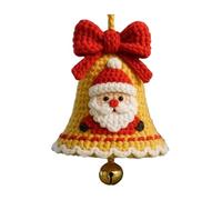 Décorations de Noël tricotées - Pendentif Père Noël, couronne d'arbre de Noël, couronne d'arbre | Ensemble de décoration de vacances au crochet fait à la main, boule d'hiver festive à suspendre avec