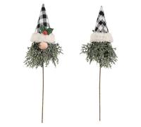 Décorations de Noël tricotées sans visage Vieil homme décoration arbre poupée pendentif nain accessoires de scène (B, 12 x 33,5 cm)