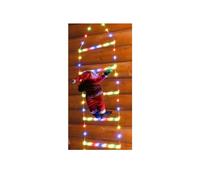 Décorations de Noël USB, Lampe féérique LED en Forme d'échelle avec Père Noël grimpant, Guirlande Lumineuse for la Maison et l'extérieur, décorations de et du Nouvel an.(3M(1.19inch))