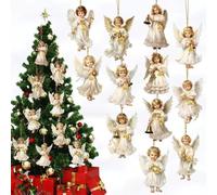 Décorations de Noël Victorieux Mémoire Festive | Petites Figurines d'Ange pour Décorations de Noël