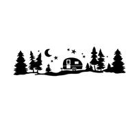 Décorations de Noël, voiture autocollante autocollante autocollante autocollants en vinyle Car autocollant autocollant autocollant montagne décalage arbre forêt en vinyle kit graphique pour les campe