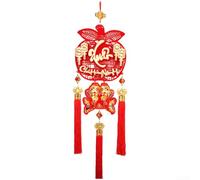 Décorations de Nouvel An vietnamien en flanelle faites à la main avec texte lunaire authentique et symboles à suspendre dans la maison et les espaces de travail (E)