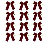 Décorations de Nœuds de Noël | 12 Pièces Décorations de Fêtes Nœud de Couronne en Velours,Décoration Maison Polyvalente Pour Fêtes Artisanales Extérieur Jardins Guirlandes Porte Mariage Anniversaire I