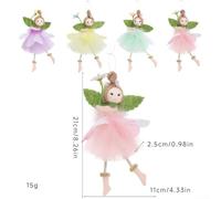 Décorations de Pâques en forme d'ange à suspendre avec jupe en tulle, figurine en polyester pour arbre de printemps, décoration de fête festive, Pâques religieuse (vert)