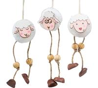 Décorations de Pâques printanières Set de 12 pendentifs en forme de mouton - Parfaits pour bouquets, compositions florales et couronnes