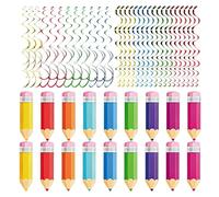 Décorations de plafond pour les fêtes - Guirlandes de crayons colorées de 16,2 cm | Décoration en spirale à suspendre, diffuseur d'ornement en tourbillon réutilisable pour enseignants, école, salle de