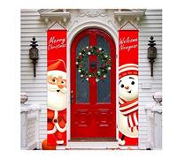 Décorations De Porche De Bannière De Porte en Plein Air Décor Ensemble Porte D'entrée Joyeux Noël Signe pour Ville Pays Ferme Tenture Murale À L'extérieur