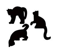Décorations De Porte - Chat Noir pour Porte,Ornements en Silhouette d'animaux Mignons Halloween pour Maison Crèche Restaurant Café Entrée