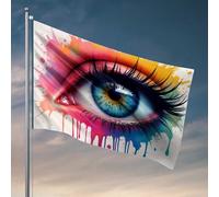 Décorations de porte de chambre à coucher - Art coloré : un drapeau de bar à vision vive - Décoration extérieure amusante (152 x 244 cm)