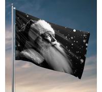 Décorations de porte de chambre à coucher - Drapeau du Père Noël au pays des merveilles d'hiver - Décorations extérieures pour cour et chambre à coucher pour homme (60 x 90 cm)