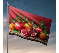 Décorations de porte de chambre à coucher Fruits frais : un affichage vibrant d'oranges et de grenades Drapeau Bar Man Cave Decor Funny Outdoor Decor (152 x 244 cm)