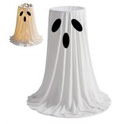 Décorations de porte d'Halloween - Bol porte-bonbons fantôme lumineux - Pot à bonbons pour tours ou friandises, fantômes effrayants avec lumières LED pour décoration d'intérieur et de porte d'entrée