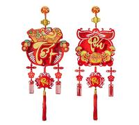 Décorations de Porte et de Mur du Nouvel an vietnamien, Ornement Suspendu de Porte de fête du Printemps, décoration à Suspendre an de caractère vietnamien pour la Richesse de la Fortune