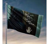 Décorations de porte pour chambre à coucher avec drapeau « Hey, These Words I Have To Say Goodbye » - Décoration de chambre à coucher - 60 x 90 cm