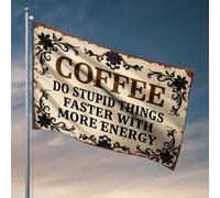 Décorations de porte pour chambre à coucher Boostez votre productivité avec drapeau de café, drapeaux de chambre à coucher, panneau de chambre d'université (60 x 90 cm)