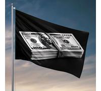 Décorations de porte pour chambre à coucher, drapeau amusant de billets de cent dollars pour dortoir, décoration de grotte (60 x 90 cm)