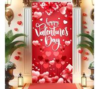 Décorations De Porte Saint-Valentin,Pancarte Romantique en Forme de Cœur,90x180 cm Décorations Porte Saint-Valentin | pour Intérieur Extérieur Garage Porche Fête
