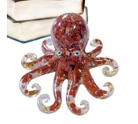 Décorations de poulpe, décoration de poulpe | Figurines décoratives d'animaux marins avec de longs tentacules de calamar en résine | Statuette nautique d'accent de décoration de la maison, sculpture