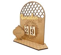 Décorations de Ramadan en bois, bricolage, calendrier de compte à rebours, ornement de prière Eid Ramadan, décoration de Table pour fournitures de fête de Festival