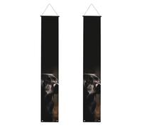 Décorations de remise de diplôme Labrador noir 2025 - Bannière de porte d'entrée pour intérieur et extérieur - Fournitures de fête de remise de diplôme
