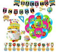 Décorations de rentrée scolaire - Bannière de ballons réutilisable | Décoration pour la première journée scolaire pour la salle de classe, le bureau, la maternelle, l'école primaire, le collège