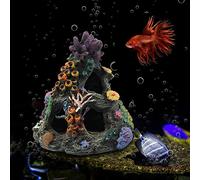 Décorations de Réservoir de Pêche, Simulation Montagne Vue Ornement Pierre Cave Aquarium Cave Aquarium Décor Artificiel Montagne View Rock Rock pour Betta Cichlids Hideaway