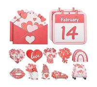 Décorations de Saint-Valentin pour arbre - 1 lot d'étiquettes pendentifs, décorations d'arbre de Saint-Valentin | pour fiançailles, mariage, cérémonie, Noël, intérieur et bureau