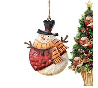 Décorations de Sapin | Bonhomme De Neige En Fer-Blanc Anticassable Rétro,Ornements Festifs Accrochables pour Sapin de Noël - Pour Extérieur Intérieur Chambre Salon Salle À Manger Cuisine Salle De Bain