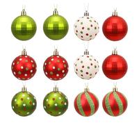 Décorations De Sapin De Noël,12 Pièces de Décorations Suspendables Incassables | 6 cm Boules Ornements à Paillettes pour Arbres de Noël - Pour Chambre Fenêtre Maison Fête De Vacances Festival Intérieu