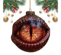 Décorations de sapin de Noël, 2D, en acrylique, décoration d'hiver, pendentif œil de dragon de Noël pour sapin de Noël, décoration pour rebord de fenêtre, chambre à coucher, balcon, mur, jardin, cour