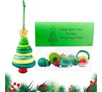 Décorations de sapin de Noël à boutons | Père Noël, ange, bonhomme de neige - Décorations de sapin de Noël pour adultes et enfants - Kit de bricolage pour fenêtre, mur, voiture, sac, rétroviseur, fête