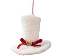 Décorations de sapin de Noël à suspendre à faire soi-même avec petit tambour et chapeau en mousse et tissu pour créer des thèmes de vacances personnalisés (C)