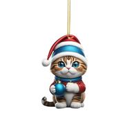 Décorations de sapin de Noël à suspendre - Décoration d'arbre de Noël - Décoration de chat pour les amoureux des chats - Cadeaux de décoration d'intérieur - 117