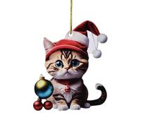 Décorations de sapin de Noël à suspendre - Décoration d'arbre de Noël - Décoration de chat pour les amoureux des chats - Cadeaux de décoration d'intérieur - 129