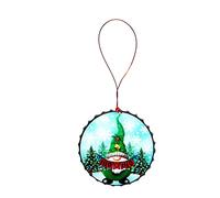 Décorations de sapin de Noël à suspendre en métal - 10,2 x 10,2 cm - Couleur vive - Père Noël