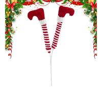 Décorations De Sapin De Noël,Accessoires De Jambes en Peluche - Ornement de Cime de Sapin de Noël en Jambe Peluche - pour Fêtes Intérieur Extérieur Fête Maison Cheminée