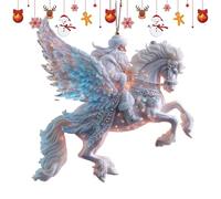 Décorations de sapin de Noël | Affichage plat 2D festif | Décoration de Noël en acrylique avec pendentifs Père Noël pour porte, table, cheminée, chambre à coucher, balcon, fête de jardin