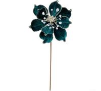 Décorations de sapin de Noël avec motif magnolia en flanelle et style d'art contemporain pour enrichir les fêtes et la maison (vert)